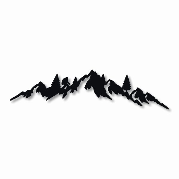 MOUNTAIN RANGE LANDSCAPE Sasquatch - Vinyl Decal Sticker - CHOOSE Size & Color