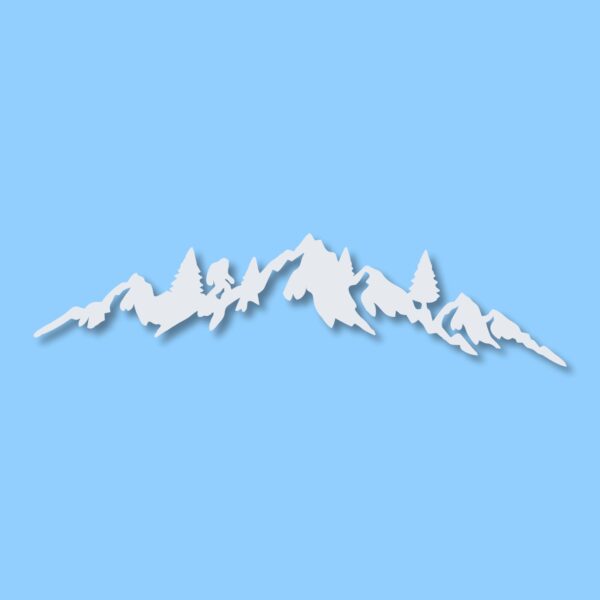 MOUNTAIN RANGE LANDSCAPE Sasquatch - Vinyl Decal Sticker - CHOOSE Size & Color