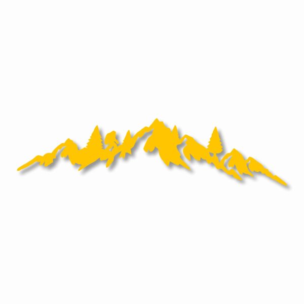 MOUNTAIN RANGE LANDSCAPE Sasquatch - Vinyl Decal Sticker - CHOOSE Size & Color