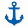 Anchor Nursery Nautical Ship Boat - Vinyl Decal Sticker - CHOOSE Size & Color