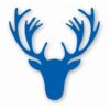 Deer Antler Head Silhouette - Vinyl Decal Sticker - CHOOSE Size & Color