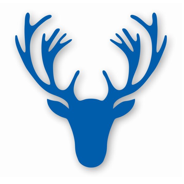 Deer Antler Head Silhouette - Vinyl Decal Sticker - CHOOSE Size & Color