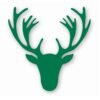 Deer Antler Head Silhouette - Vinyl Decal Sticker - CHOOSE Size & Color