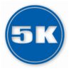 5k Circle 3.1 Miles Marathon - Vinyl Decal Sticker - CHOOSE Size & Color