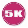 5k Circle 3.1 Miles Marathon - Vinyl Decal Sticker - CHOOSE Size & Color