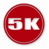 5k Circle 3.1 Miles Marathon - Vinyl Decal Sticker - CHOOSE Size & Color