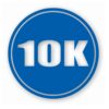 10k Circle 6.2 Miles Marathon - Vinyl Decal Sticker - CHOOSE Size & Color