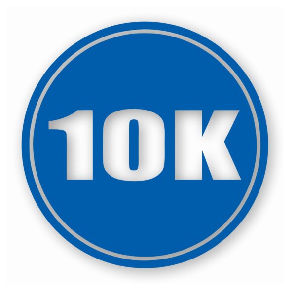 10k Circle 6.2 Miles Marathon - Vinyl Decal Sticker - CHOOSE Size & Color