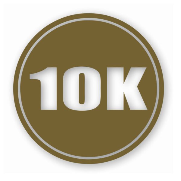 10k Circle 6.2 Miles Marathon - Vinyl Decal Sticker - CHOOSE Size & Color