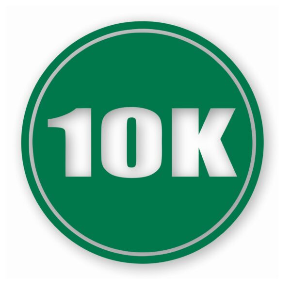 10k Circle 6.2 Miles Marathon - Vinyl Decal Sticker - CHOOSE Size & Color