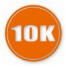 10k Circle 6.2 Miles Marathon - Vinyl Decal Sticker - CHOOSE Size & Color