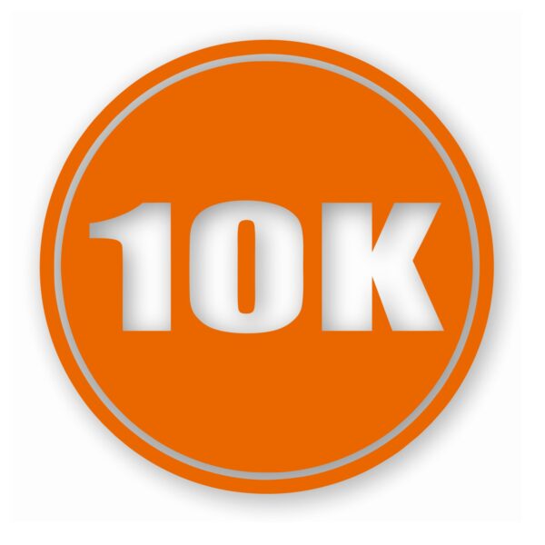 10k Circle 6.2 Miles Marathon - Vinyl Decal Sticker - CHOOSE Size & Color