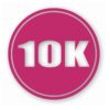 10k Circle 6.2 Miles Marathon - Vinyl Decal Sticker - CHOOSE Size & Color