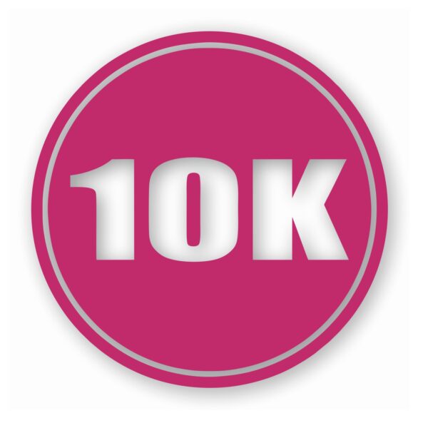 10k Circle 6.2 Miles Marathon - Vinyl Decal Sticker - CHOOSE Size & Color