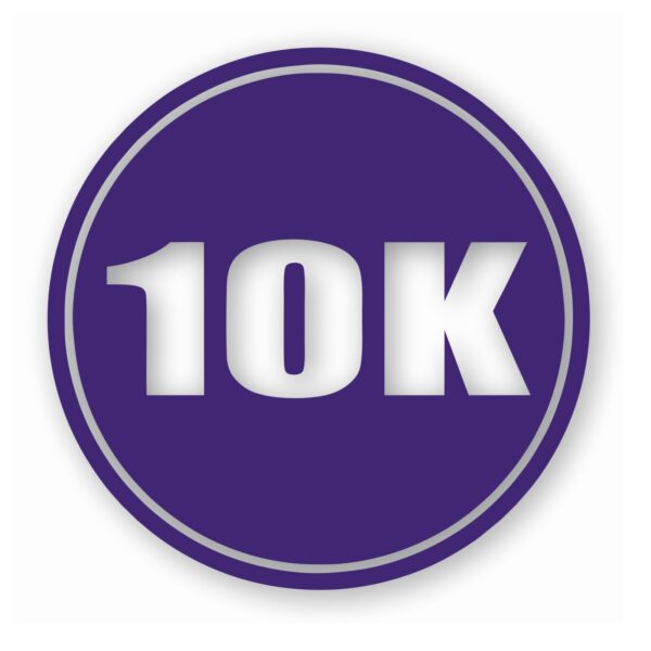 10k Circle 6.2 Miles Marathon - Vinyl Decal Sticker - CHOOSE Size & Color