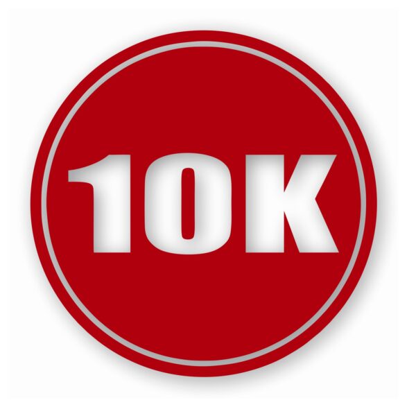 10k Circle 6.2 Miles Marathon - Vinyl Decal Sticker - CHOOSE Size & Color