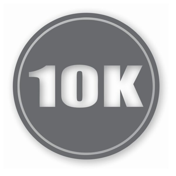 10k Circle 6.2 Miles Marathon - Vinyl Decal Sticker - CHOOSE Size & Color