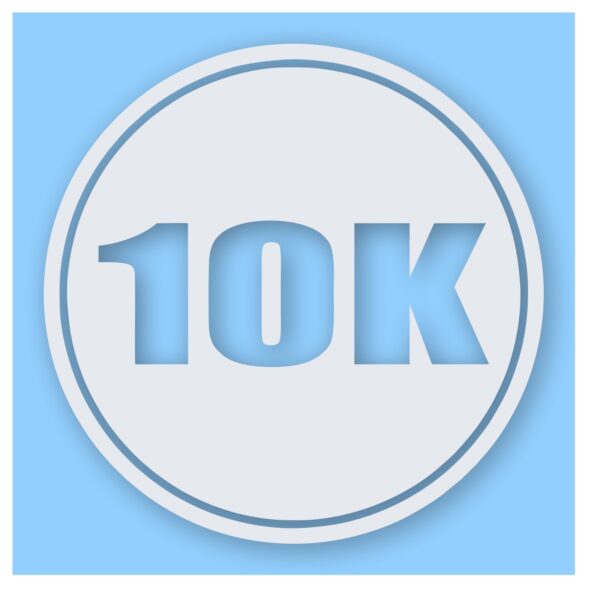10k Circle 6.2 Miles Marathon - Vinyl Decal Sticker - CHOOSE Size & Color