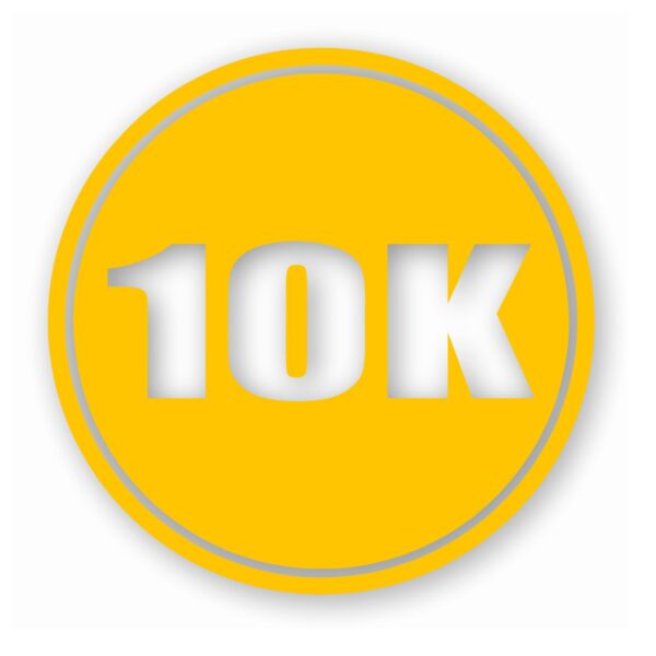 10k Circle 6.2 Miles Marathon - Vinyl Decal Sticker - CHOOSE Size & Color