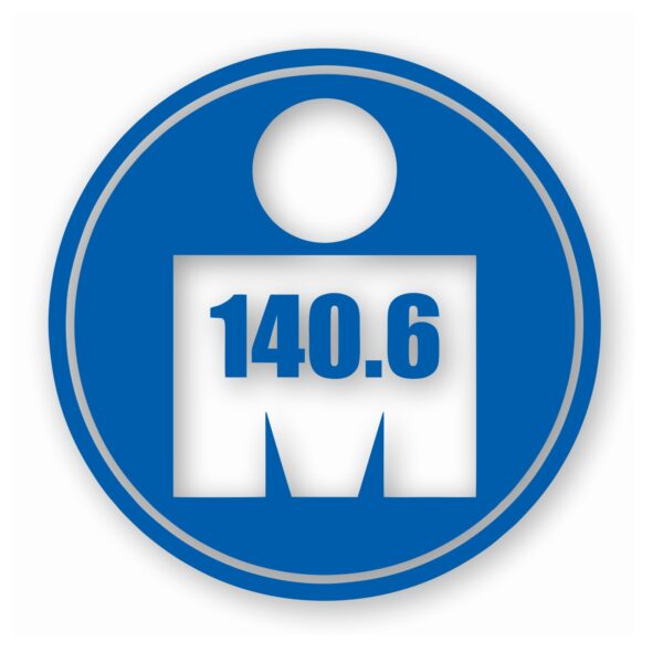 140.6 Full Triathlon Euro Circle - Vinyl Decal Sticker - CHOOSE Size & Color