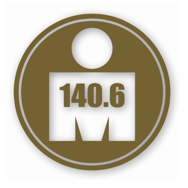 140.6 Full Triathlon Euro Circle - Vinyl Decal Sticker - CHOOSE Size & Color