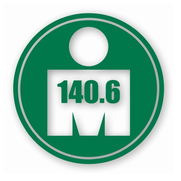 140.6 Full Triathlon Euro Circle - Vinyl Decal Sticker - CHOOSE Size & Color