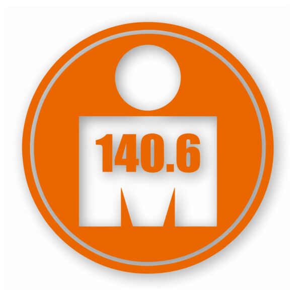 140.6 Full Triathlon Euro Circle - Vinyl Decal Sticker - CHOOSE Size & Color