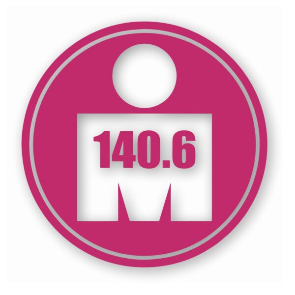 140.6 Full Triathlon Euro Circle - Vinyl Decal Sticker - CHOOSE Size & Color
