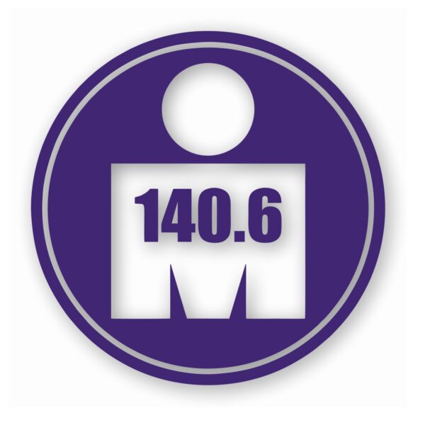 140.6 Full Triathlon Euro Circle - Vinyl Decal Sticker - CHOOSE Size & Color