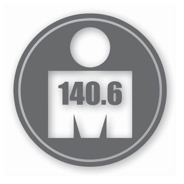 140.6 Full Triathlon Euro Circle - Vinyl Decal Sticker - CHOOSE Size & Color