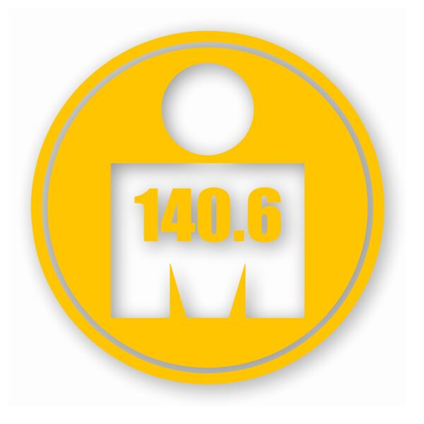 140.6 Full Triathlon Euro Circle - Vinyl Decal Sticker - CHOOSE Size & Color