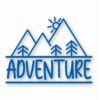 Adventure Logo Hiking Camping Travel - Vinyl Decal Sticker - CHOOSE Size & Color