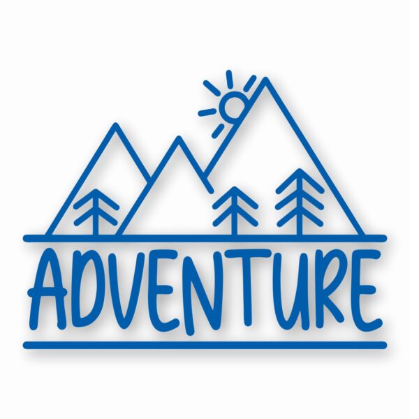Adventure Logo Hiking Camping Travel - Vinyl Decal Sticker - CHOOSE Size & Color