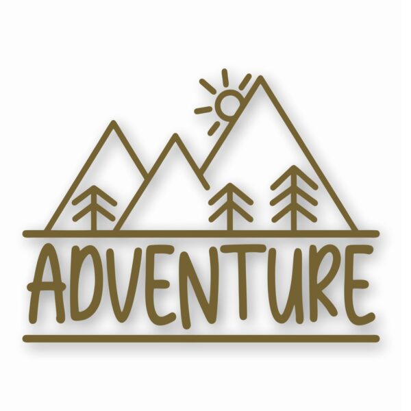 Adventure Logo Hiking Camping Travel - Vinyl Decal Sticker - CHOOSE Size & Color