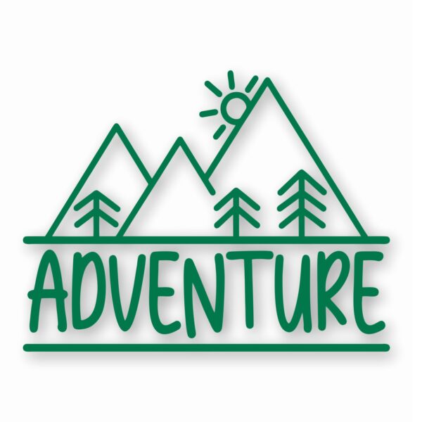 Adventure Logo Hiking Camping Travel - Vinyl Decal Sticker - CHOOSE Size & Color