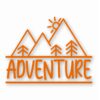 Adventure Logo Hiking Camping Travel - Vinyl Decal Sticker - CHOOSE Size & Color