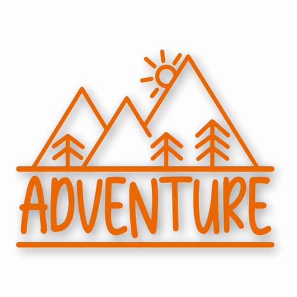 Adventure Logo Hiking Camping Travel - Vinyl Decal Sticker - CHOOSE Size & Color