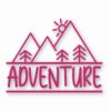 Adventure Logo Hiking Camping Travel - Vinyl Decal Sticker - CHOOSE Size & Color