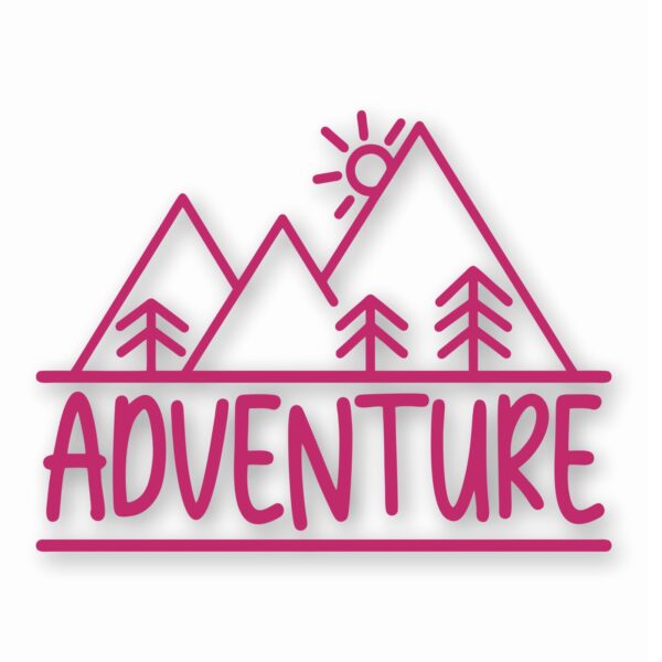 Adventure Logo Hiking Camping Travel - Vinyl Decal Sticker - CHOOSE Size & Color
