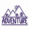Adventure Logo Hiking Camping Travel - Vinyl Decal Sticker - CHOOSE Size & Color