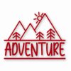 Adventure Logo Hiking Camping Travel - Vinyl Decal Sticker - CHOOSE Size & Color