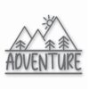 Adventure Logo Hiking Camping Travel - Vinyl Decal Sticker - CHOOSE Size & Color