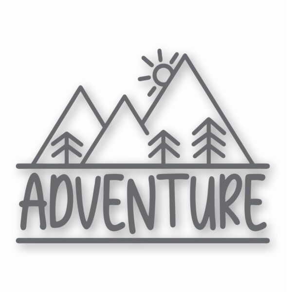 Adventure Logo Hiking Camping Travel - Vinyl Decal Sticker - CHOOSE Size & Color