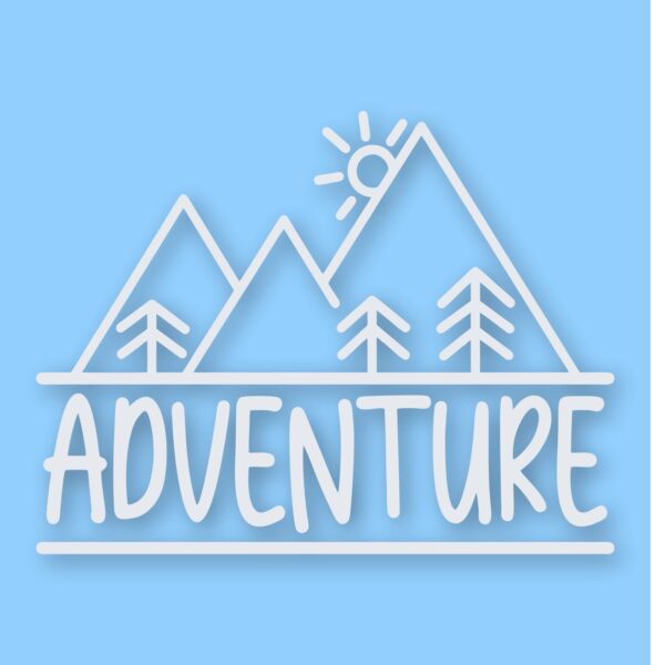 Adventure Logo Hiking Camping Travel - Vinyl Decal Sticker - CHOOSE Size & Color