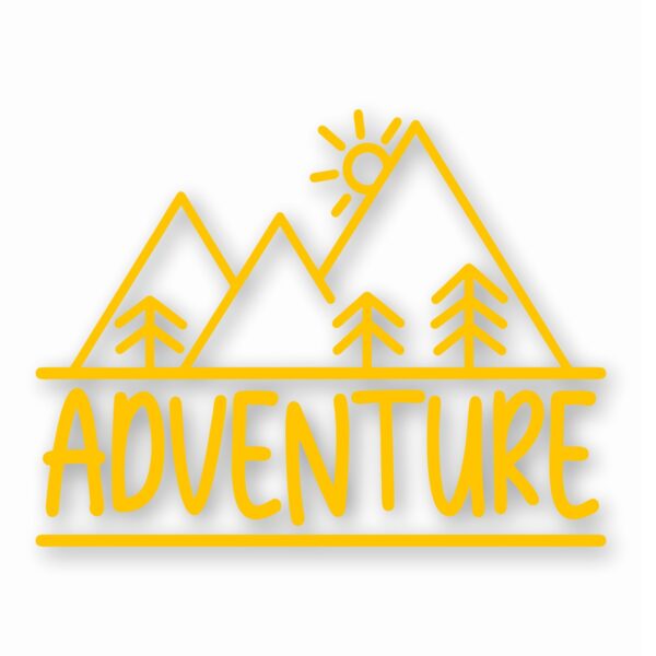 Adventure Logo Hiking Camping Travel - Vinyl Decal Sticker - CHOOSE Size & Color