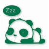 Panda Sleeping - Vinyl Decal Sticker - CHOOSE Size & Color