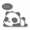 Panda Sleeping - Vinyl Decal Sticker - CHOOSE Size & Color