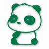 Panda Sitting - Vinyl Decal Sticker - CHOOSE Size & Color