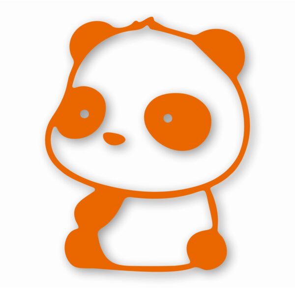Panda Sitting - Vinyl Decal Sticker - CHOOSE Size & Color