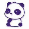 Panda Sitting - Vinyl Decal Sticker - CHOOSE Size & Color